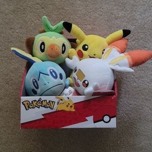 Pokémon Bundle of 4! All new with tags in box! Size 8 in.